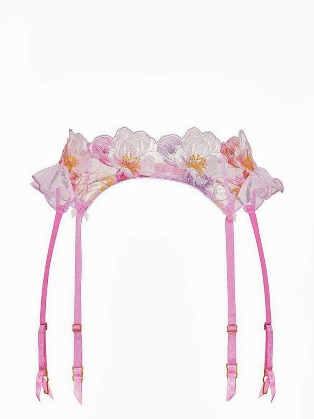 Victorias Secret XS floral garter belt.